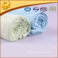 AZO Free Solid Color Natural Bamboo Fiber Woven Thermal Blanket For Baby